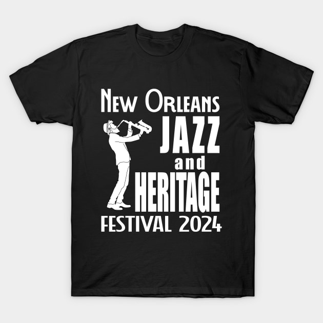 New Orleans Jazz Festival 2024 T-Shirt by Womens Art Store